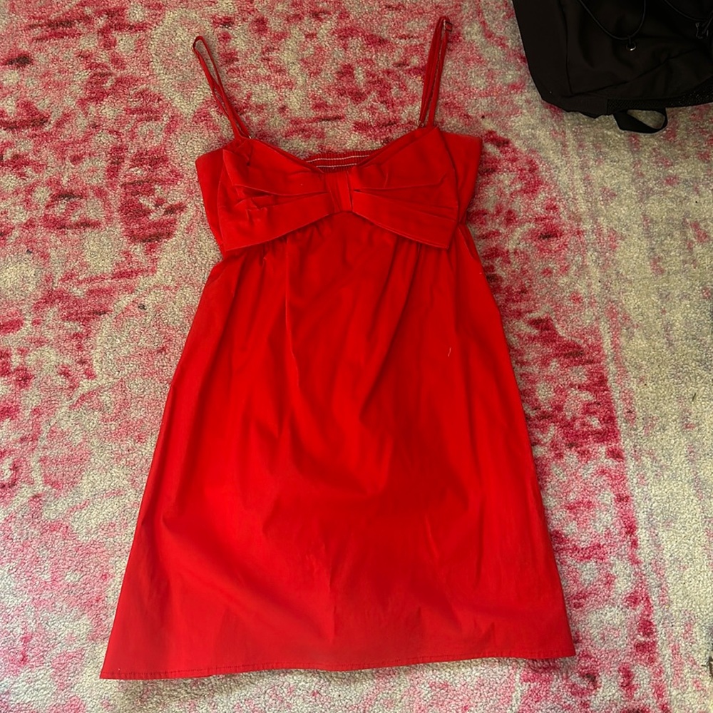 red mini dress
